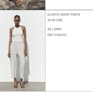 Zara new waist pants in gray